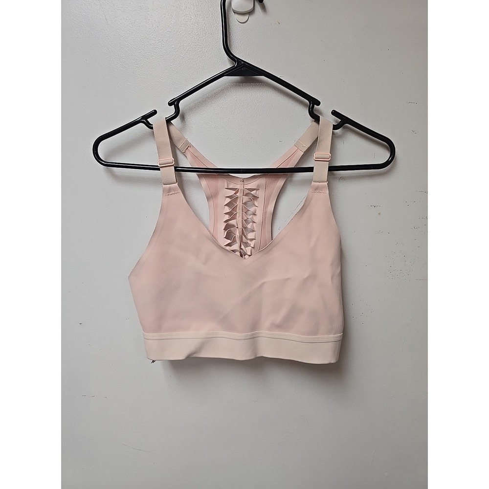 Victoria Sport Pink Strappy Laser Cut Back Sports Bra Medium M B80 C75 D75 A80